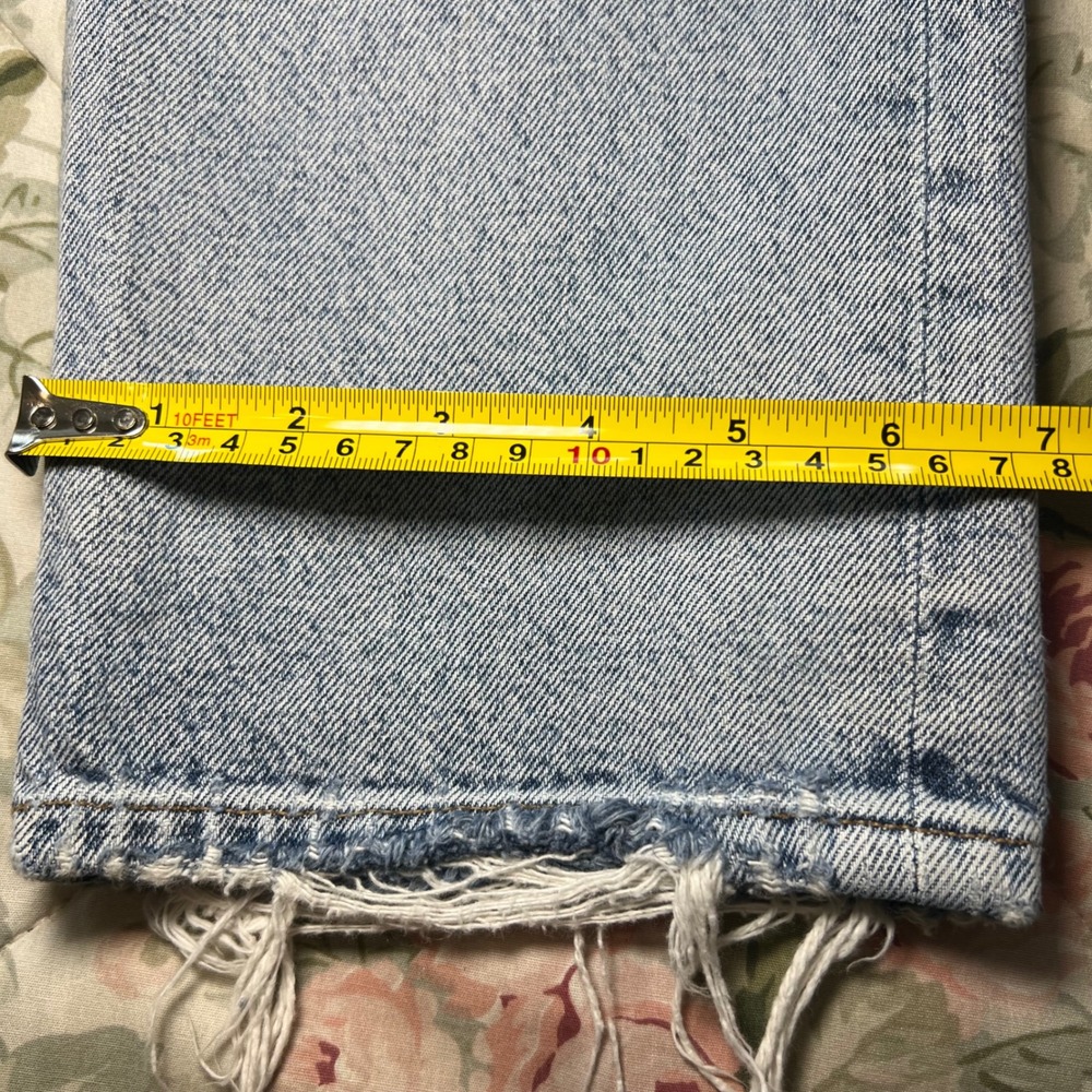 AGOLDE Riley High Rise Straight Crop Jeans Light Wash Button Fly 30 - Picture 13 of 13